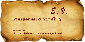 Steigerwald Virág névjegykártya
